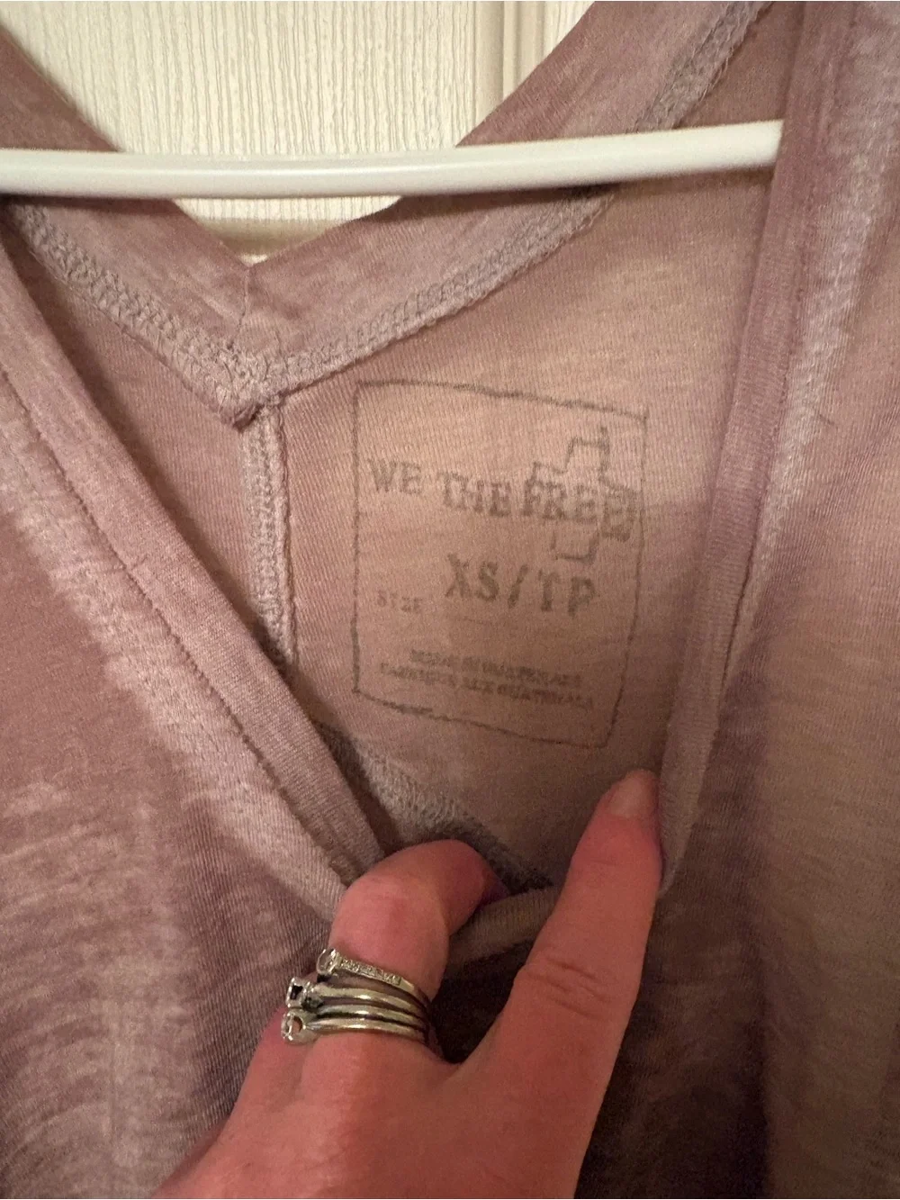 Free People Washed Mauve V-Neck Tank Top - Brand: